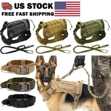 Tactical Dog Vest US Working Dog Military Harness with Handle No-pull Large