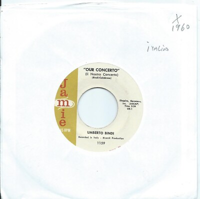 Umberto Bindi:Our concerto/Let me dream:US Jamie:1960