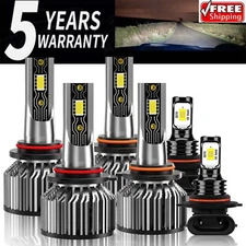For GMC Sierra 2500 HD 2003-2006 LED Headlight High/Low Beam Fog Light Bulb Kit