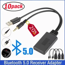 2 In 1USB Bluetooth 5.0 Transmitter Receiver Adapter Wireless For PC Car Kit lot