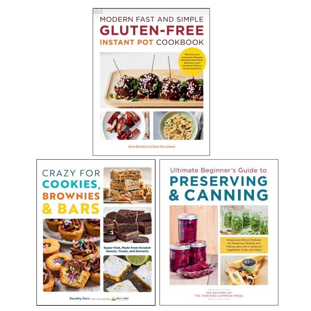 New Shoe Press Preserving, Gluten-Free Instant Pot & Crazy For Cookies, Brownies & Bars - 3 Paperback Cookbooks Set By Robin Robertson, Jane Bonacci & Dorothy Kern - Image 4