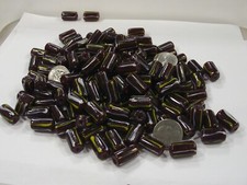Two Pounds India Handmade Dark Ruby Red Tube Fancy Glass Beads Lot TLO-2