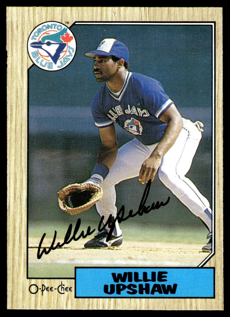 1987 O-Pee-Chee Willie Upshaw Auto Toronto Blue Jays #245 COA OPC Card Signed
