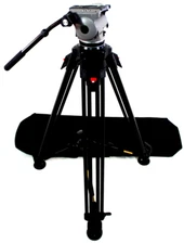 CARTONI FOCUS FLUID HEAD 100 mm DA TRIPOD SYS MIDSPR PAN BAR PLT SERVICED 24 Lbs