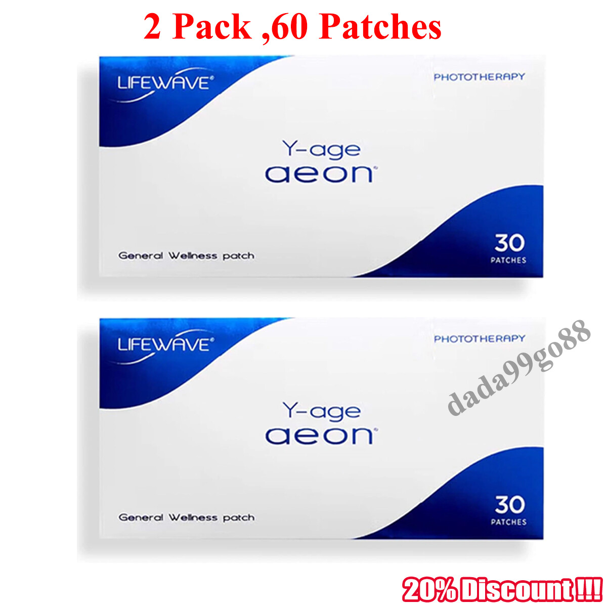 新品未使用　lifewave glutathione 30 patches LifeWave Y-age Glutathione Phototherapy Patches, 30 Patches
