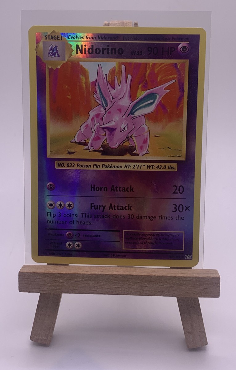 2016 nidorino pokemon card value 2016 Pokemon Card XY Evolutions Nidorino 44/108
