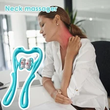 Neck Massager Therapy Neck and Shoulder Dual Trigger Point Roller Stress Relief