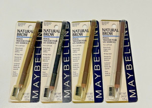 4PCS MAYBELLINE NATURAL BROW PENCIL FOR SOFT LOOK RICH BROWN 490L-02 .04 OZ NIP