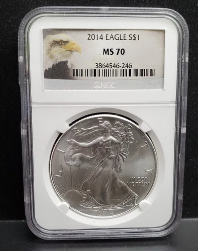 2014 $1 American Silver Eagle - NGC MS70