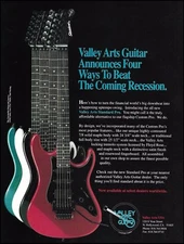 Valley Arts Standard Pro Series electric guitar advertisement 1991 ad print