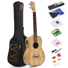 30'' Baritone Ukulele Zebrawood Acoustic Electric Uke Satin With Truss Rod/EQ