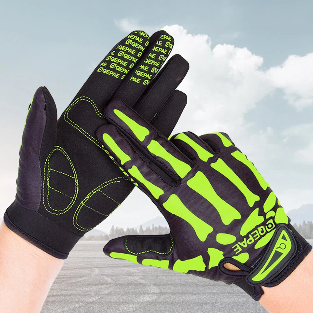 Unisex Cycling Gloves Breathable Skull Gloves for Outdoor Sports