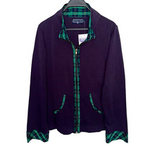 New Nwt Duffield Lane Womens Xl Full Zip Lightweight Jacket Plaid Tartan Trim