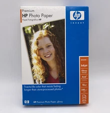 New Premium HP Photo Paper Inkjet Glossy 4×6 100 sheets Q1990A NIB Sealed