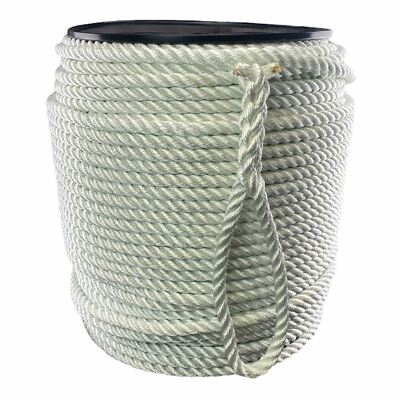 12 mm weiß 3. Nylon Seil Anker Seil Rolle mit 6 Zoll weicher Öse - Länge wählbar