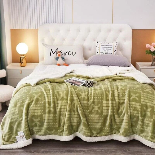 NUEVO manta mullida a cuadros doble cara mullida manta polar 100 150/200 230 - Imagen 36 de 36