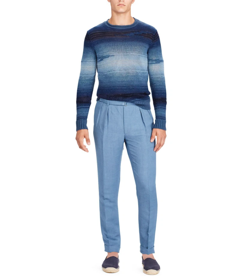 Suéter de lino Ralph Lauren etiqueta púrpura Italia para hombre azul ombre suroeste $1,495 Foto 3 de 4