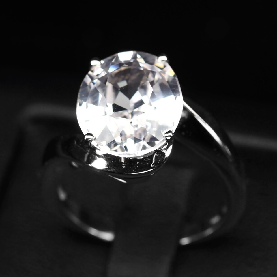 BLACK FRIDAY Colorless Sapphire Rare 6.55Ct 925 Sterling Silver