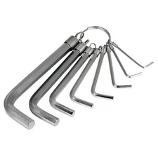Performance Tool W1109C SAE Hex Key Set with Key Ring Holder - Chrome Plated ...