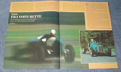 1930's ERA Voiturette Type B Vintage Race Car History Info Article