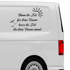 Wohnmobil Aufkleber mit Spruch 45x31 cm Zeit Träume Wohnwagen Auto Van Camper