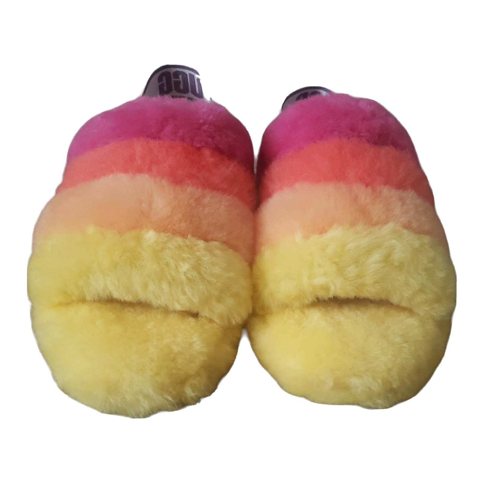 PANTOFOLA D’ORO UGG Fluff Yeah Slide Sandalo Ciabatta Pelle di Pecora 7 Donna