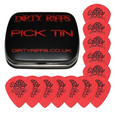 12 x Dunlop Tortex Jazz Light Sharp L3 0,50 mm Plektren Plektren - in einer Plektrumdose