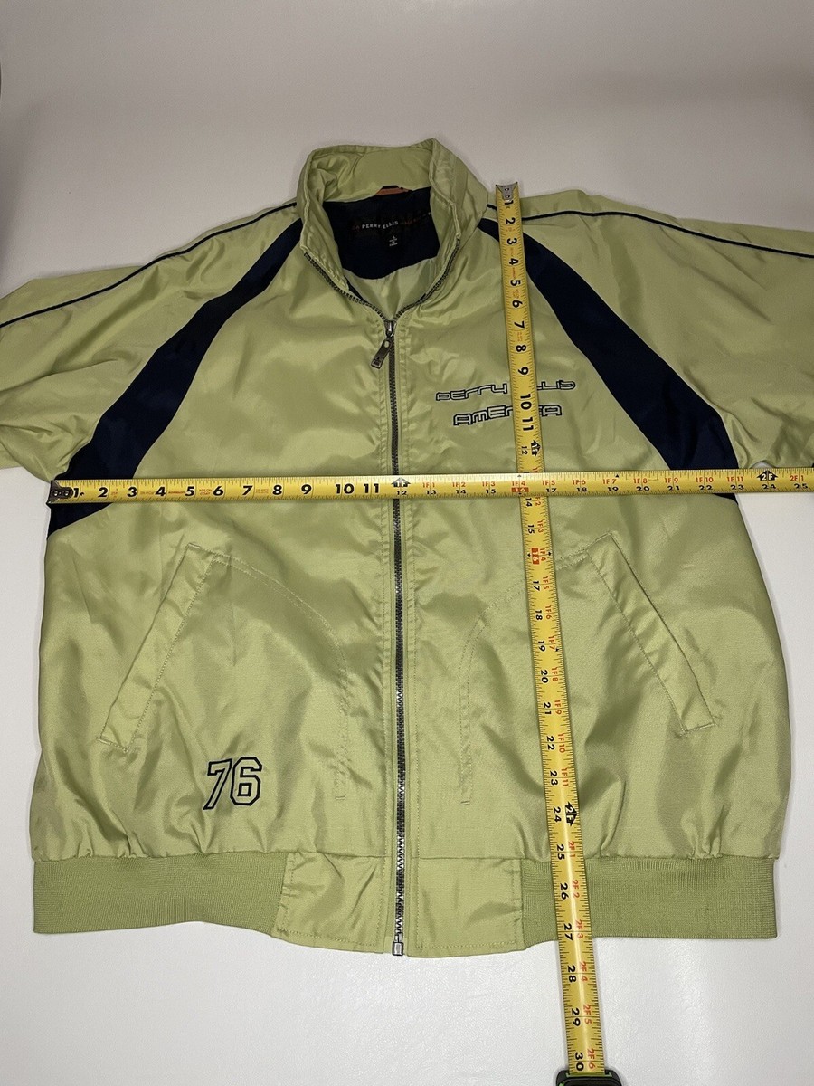 ジャケット・アウター 90s perry ellis nylon jacket Vtg 90s Perry Ellis Jacket America Mens Green Nylon L