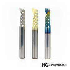 VHM Fraise une Seule Dent Z=1 pour Acrylique / Plastiques 1,2, 3,4, 5,6 MM