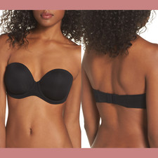 NEW 76 Wacoal Red Carpet Convertible Strapless Bra in Black SZ 32DD US  L613