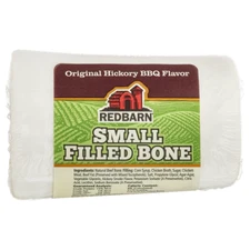 Redbarn Filled Bone Dog Treat Chew Original Hickory BBQ Flavor SMALL 1-3 Pack