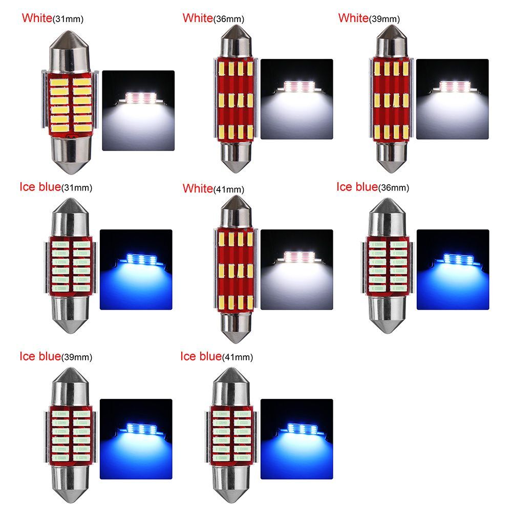 41mm White/ Ice Blue Festoon Light C5W Dome Lamp Car LED Reading Bulbs