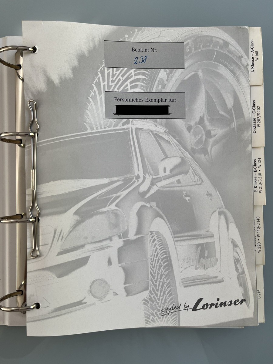 LORINSER MERCEDES-BENZ COMPLETE LITERATURE PROGRAM COLLECTION | eBay