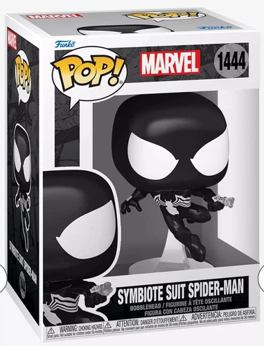 FUNKO POP SPIDER-MAN SYMBIOTE SUIT #1444 NEW HARD TO FIND BLACK/WHITE SPIDERMAN