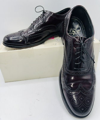 Royal Imperial Florsheim Burgundy Leather Wingtip 10D Mens  display picture 3