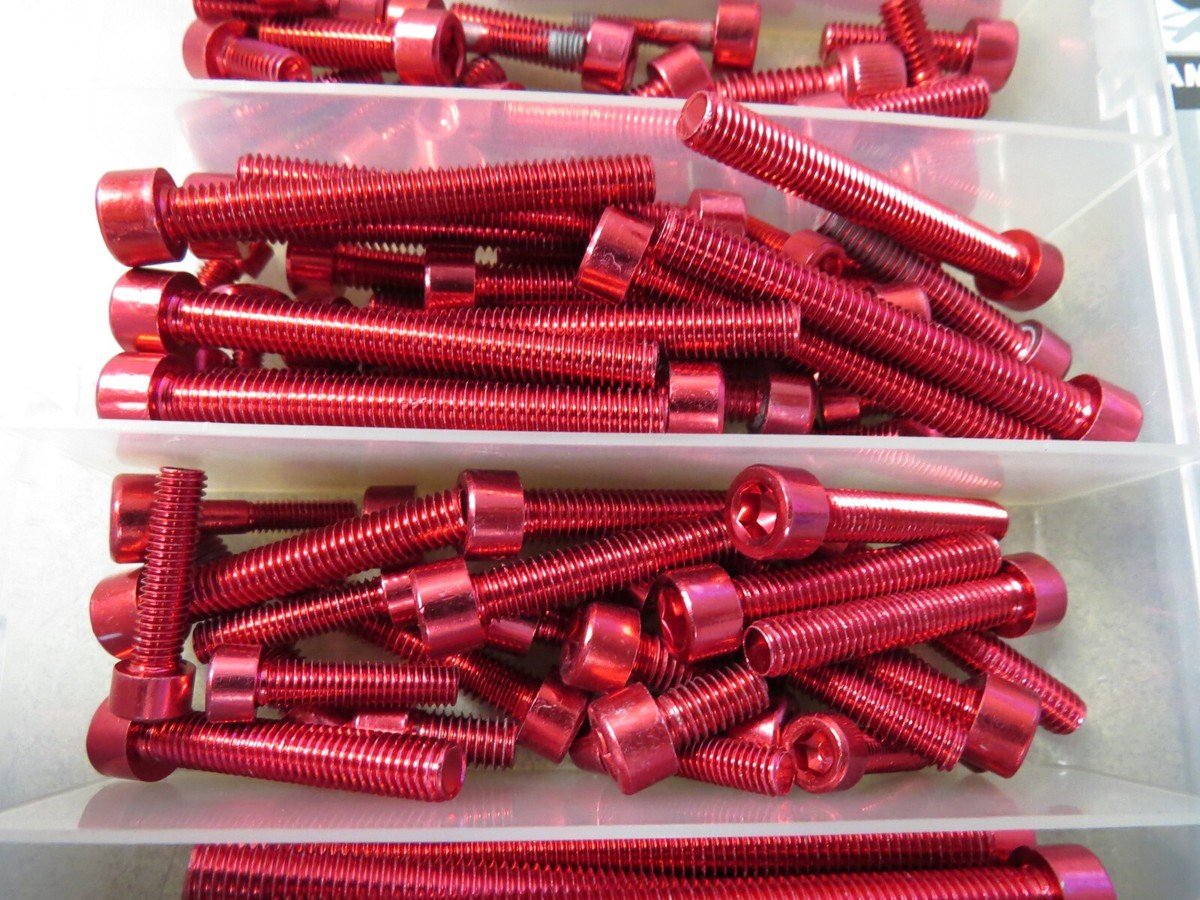 NOS Lockhart Phillips Incomplete Red Bike Boltz Bolt Kit 132/150