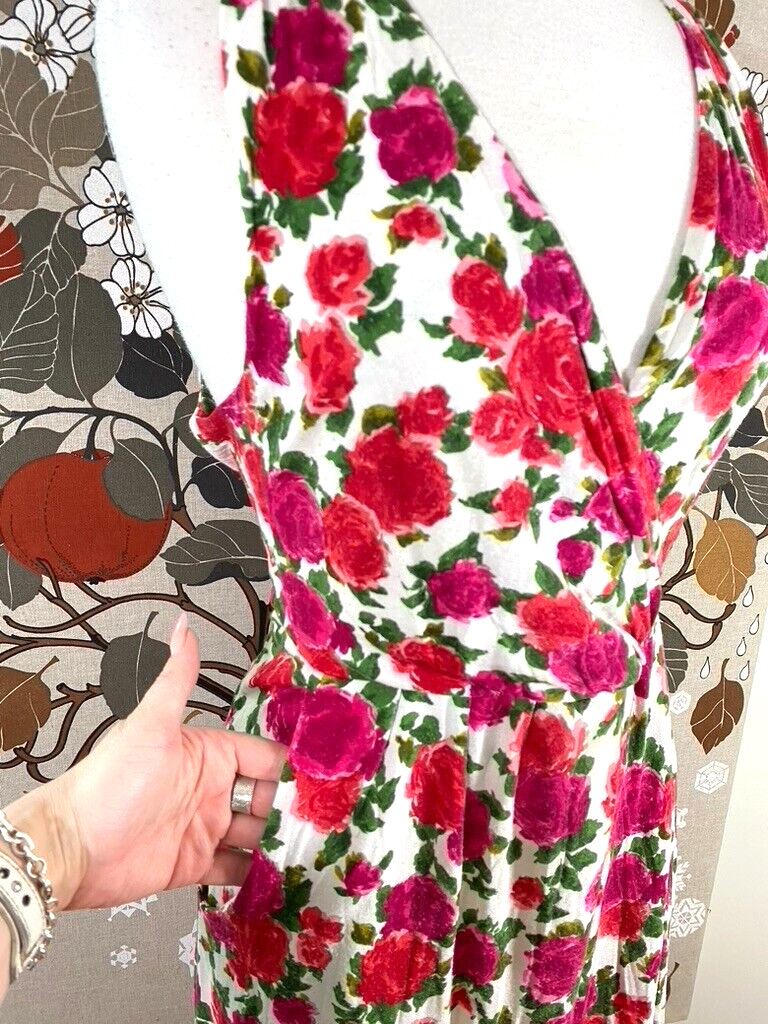 Garnet Hill Starlet Knit Rose Floral Sundress Sum… - image 4