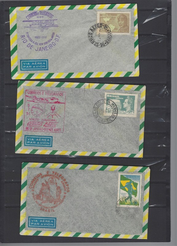 BRAZIL-COVERS-SELECTION-LOT OF 23-MIXED PERIODS-BETTER-AIRS-FDC-F-VF-#96