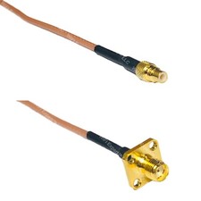 RG316 SMC MALE to SMA FEMALE FLANGE RF Cable Rapid-SHIP LOT