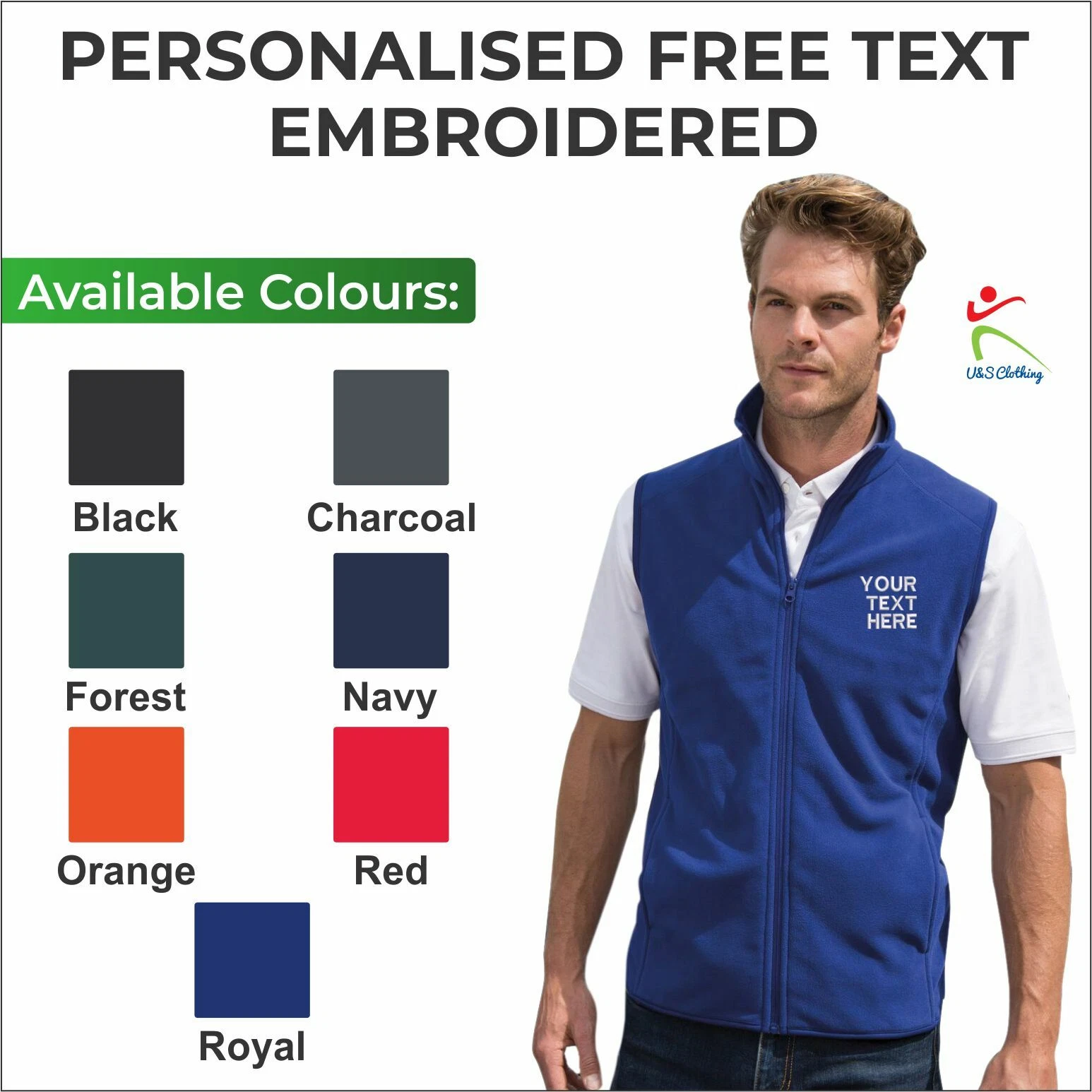 Personalised Text Embroidered Result Core Work Wear Micro Fleece Gilet XS-3XL
Opens in a new window