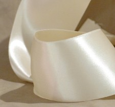 1 Roll Ivory  40 Double Faced Bridal Satin Ribbon - 25 Yards 2 3/8" Wide