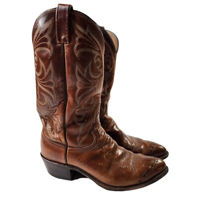 DAN POST VTG Mens Brown Leather Western Cowboy Boots Sz 9.5 D #233086/ 16625 DAN POST MENS BROWN LEATHER WESTERN/COWBOY BOOTS SZ 9 D  main image 2
