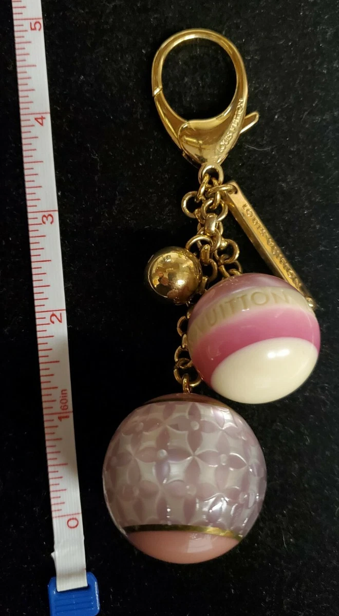 Authentic LOUIS VUITTON Mini Lin Croisette Bag Charm Violet Key Chain