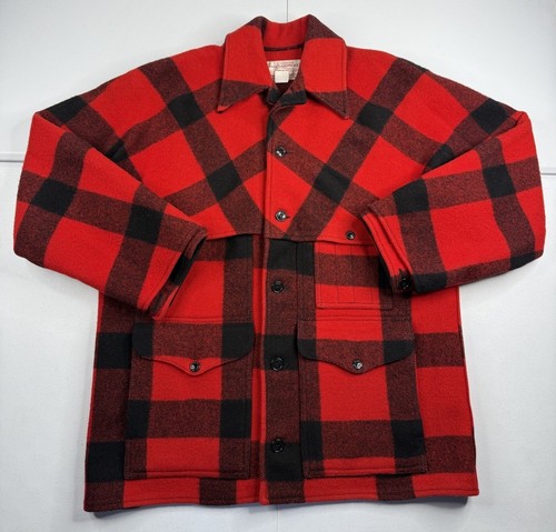 Vintage Filson Cost Buffalo kariert rot schwarz Paket 83 Double Mackinaw Wolljacke 42