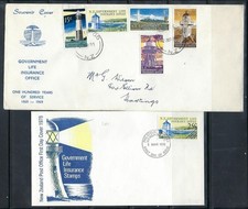 New Zealand Life Insurance First Day Covers (2), 1969 to 1978