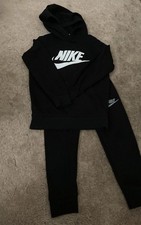 Nike Boys 4 XS 2 Piece Hoodie- Sweatpants Suit Black And White