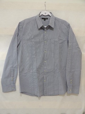 Mens SABA Long Sleeve Shirt Blue Check Size L