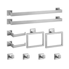 10-Piece Bathroom Hardware Set with Towel Bars, Towel Rings, Toilet Paper Holder