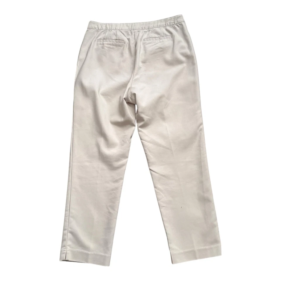 RUBY RD Womens Size 12 Khaki Beige Straight Leg Flat Front Pants 27" Inseam - Image 2 of 4