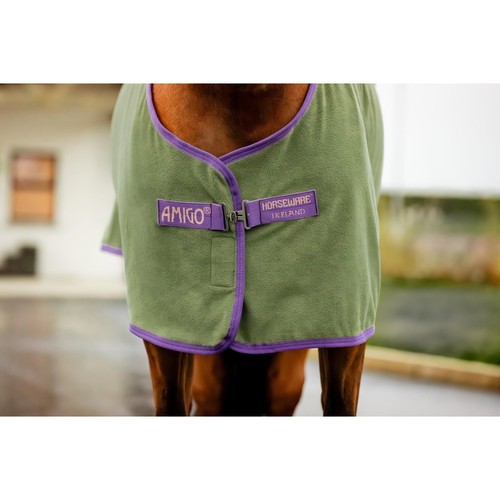 Tappeto per cavalli Horseware Amigo Fleece Cooler - Bramble/Winterberry - Foto 3 di 5